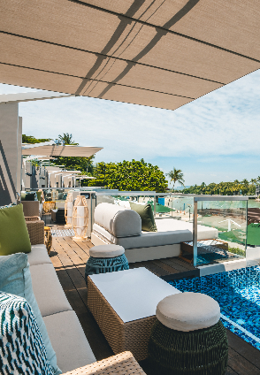 Elevated cabanas with a view