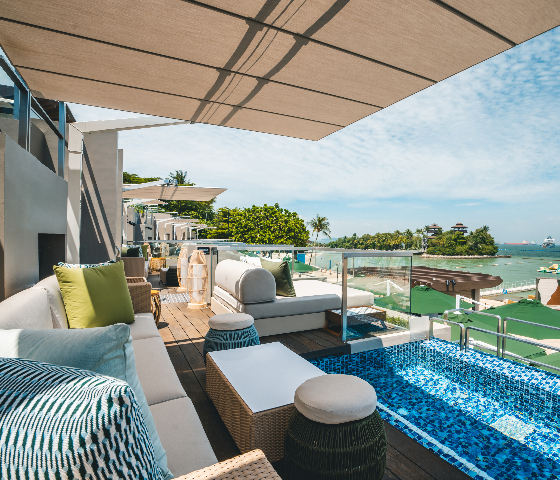 Elevated cabanas with a view