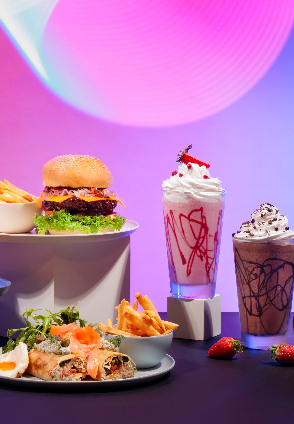 Complete the meal with indulgent milkshakes
