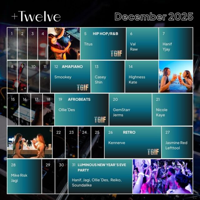 It’s the season to turn it up! This December, wrap up the year with our stellar DJs to keep your Fridays and weekends on a high. Come for the beats, stay for the bass, and close out the year with moves that deserve their own spotlight.

Snag your tables via link in bio.

🎧DJs
@dj_titus @valeriefooo @djraw.sg @djhanif @djyujin @djsmookey @officialdjcasey @djshinsg @djhighnessoffical @pie0718 @olliesan @gemstarrgram @datjerms @nnicolelim @kayevman @kennerve @djjasminered @lefttool @mikeriskdj @dj.jagi @djsoundalike @reikolah

#plustwelvesg #thepalawansentosa #beachclub
#bestbeachclub #sentosa