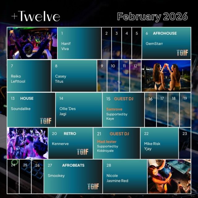 February keeps the party going. From smooth daytime vibes to sunset rhythms, our DJs set the mood. Whether it’s a Valentine’s date or fun times with the squad, either way, you don’t want to miss this!

Snag seats via link in bio.

🎧DJs
@djhanif @vivaryn_ @gemstarrgram @reikolah @lefttool @officialdjcasey @dj_titus @djsoundalike @olliesan @dj.jagi @samrove @kayevman @kennerve @kiddroyalemusic @djmadjester @mikeriskdj @djyujin @djsmookey @nnicolelim @djjasminered

#plustwelvesg #thepalawansentosa #beachclub
#bestbeachclub #sentosa