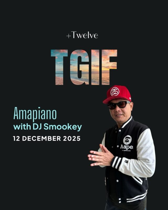 Weekend mode activated. DJ @djsmookey brings a full Amapiano takeover for TGIF on 12 Dec. Let the beats guide your night.

Book via link in bio.

#plustwelvesg #thepalawansentosa #beachclub #bestbeachclub #sentosa #TGIF #plustwelveTGIF