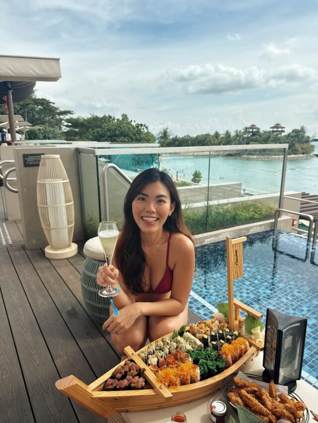 Sushi served luxe-style by a private plunge pool, with beach views worth a flex. Only at +Twelve.

📷:  @julialjq

#plustwelvesg #thepalawansentosa #beachclub #bestbeachclub #sentosa