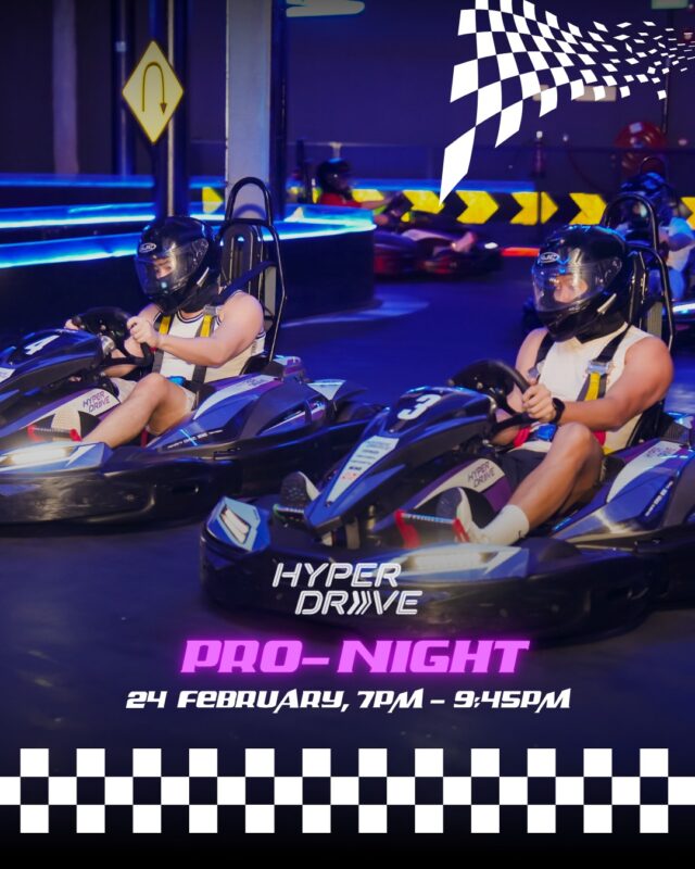 𝐇𝐲𝐩𝐞𝐫𝐃𝐫𝐢𝐯𝐞 𝐏𝐫𝐨-𝐍𝐢𝐠𝐡𝐭 𝐫𝐞𝐭𝐮𝐫𝐧𝐬⚡

An exclusive showdown on 24 February from 7:00pm–9:45pm, open to racers that clocks 𝟑𝟔 𝐬𝐞𝐜𝐨𝐧𝐝𝐬 𝐨𝐫 𝐟𝐚𝐬𝐭𝐞𝐫. Step onto the grid with the fastest and show us what you’ve got! Limited availability so faster register your interest now via the link in our bio. 😉

#thepalawansentosa #hyperdrivesg #gokarting #racing #sentosa