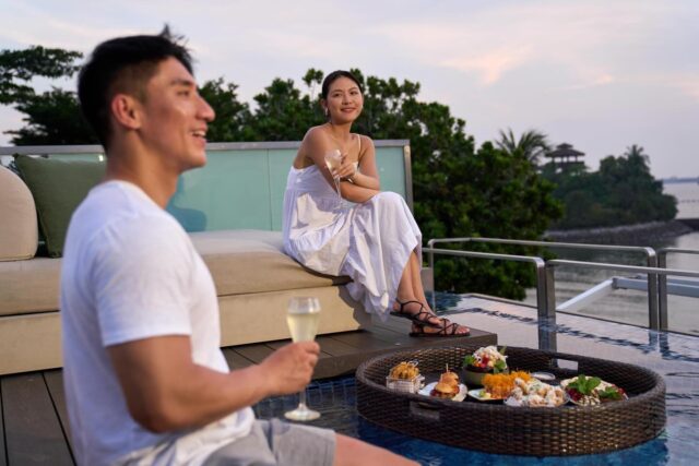 Scrumptious food, pink skies, and your very own personal pool at +Twelve 🌅✨​

Spend unforgettable moments with your loved ones and create memories in your own private slice of paradise at @plustwelvesg ♥️​

​#thepalawansentosa #plustwelvesg #sentosa