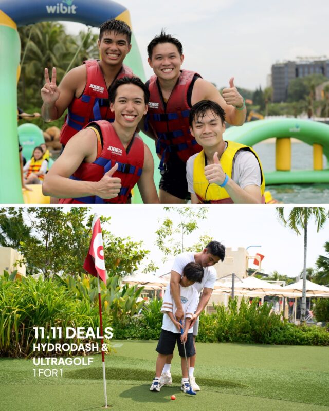 11.11 deals end tonight! Adventure and fun await — book before it’s over!

🏷️ HyperDrive S$11 off Game of Karts
🏷️ UltraGolf 1-for-1
🏷️ HydroDash 1-for-1
🏷️ Splash Tribe S$11 off S$50 dining credits
🏷️ @plustwelvesg S$11 off S$50 dining credits

Available until 11 November (11.59pm, SGT), book now via link in bio.

#thepalawansentosa #1111Sale #sentosa